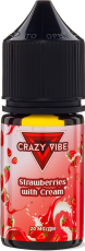 Жидкость для ЭСДН Crazy Vibe SALT 30мл 20мг Клубника со сливками